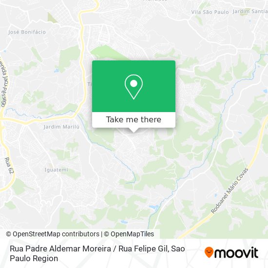 Mapa Rua Padre Aldemar Moreira / Rua Felipe Gil