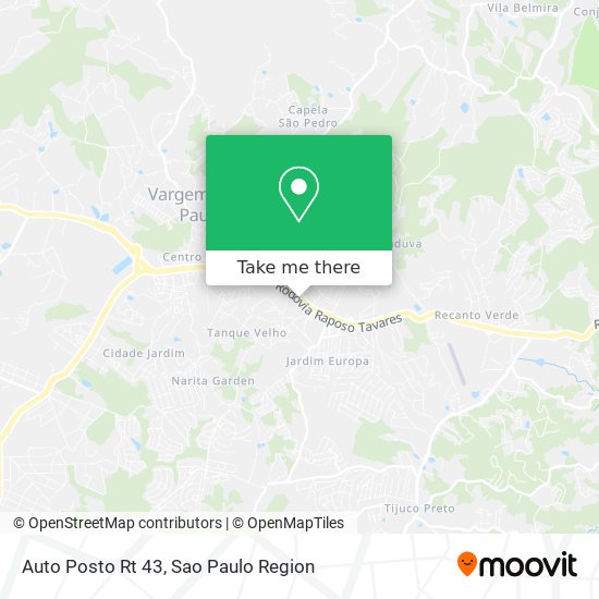 Mapa Auto Posto Rt 43