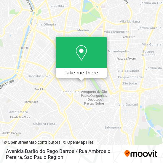 Mapa Avenida Barão do Rego Barros / Rua Ambrosio Pereira