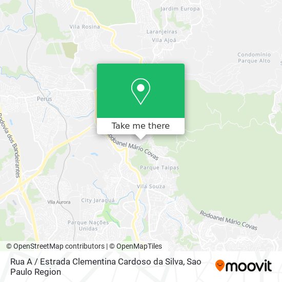 Rua A / Estrada Clementina Cardoso da Silva map