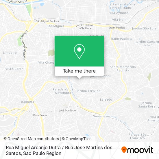 Rua Miguel Arcanjo Dutra / Rua José Martins dos Santos map