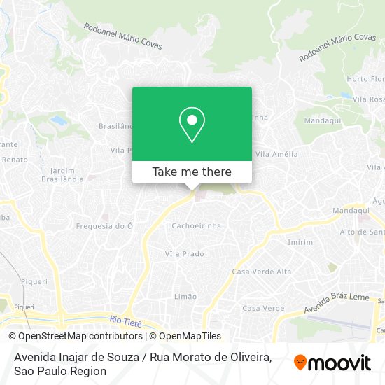 Avenida Inajar de Souza / Rua Morato de Oliveira map