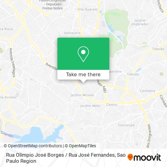 Mapa Rua Olímpio José Borges / Rua José Fernandes