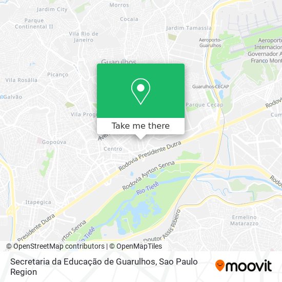 Secretaria da Educação de Guarulhos map