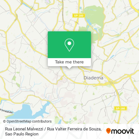 Mapa Rua Leonel Malvezzi / Rua Valter Ferreira de Souza