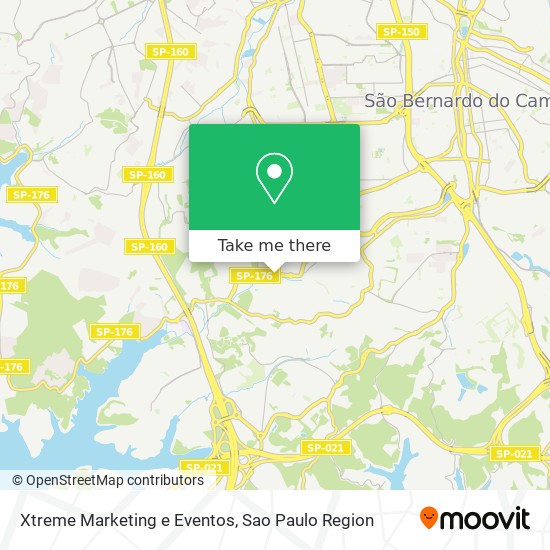 Mapa Xtreme Marketing e Eventos