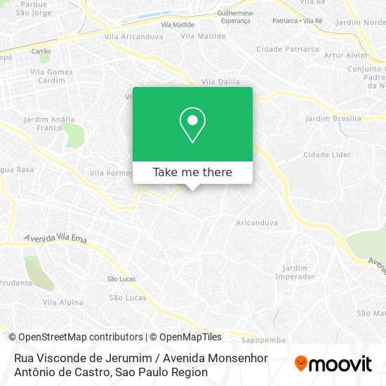 Mapa Rua Visconde de Jerumim / Avenida Monsenhor Antônio de Castro