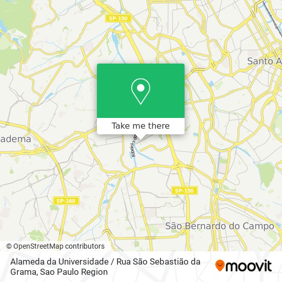 Alameda da Universidade / Rua São Sebastião da Grama map