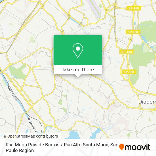 Mapa Rua Maria Pais de Barros / Rua Alto Santa Maria