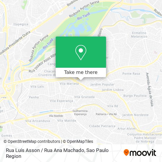 Mapa Rua Luís Asson / Rua Ana Machado