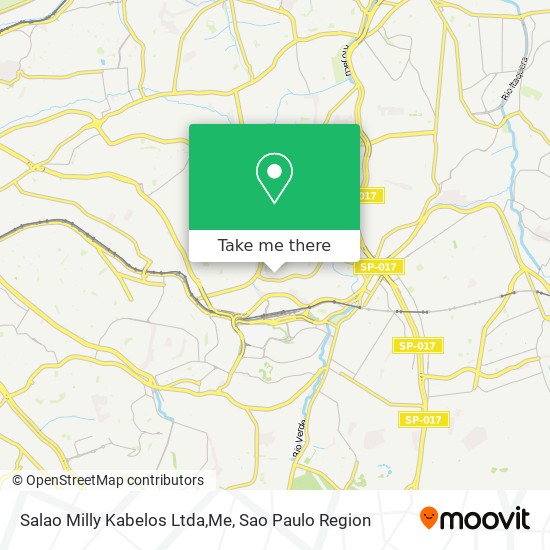 Mapa Salao Milly Kabelos Ltda,Me