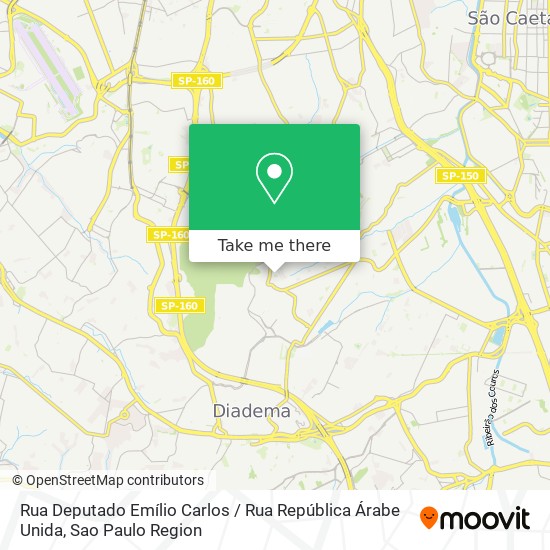 Rua Deputado Emílio Carlos / Rua República Árabe Unida map