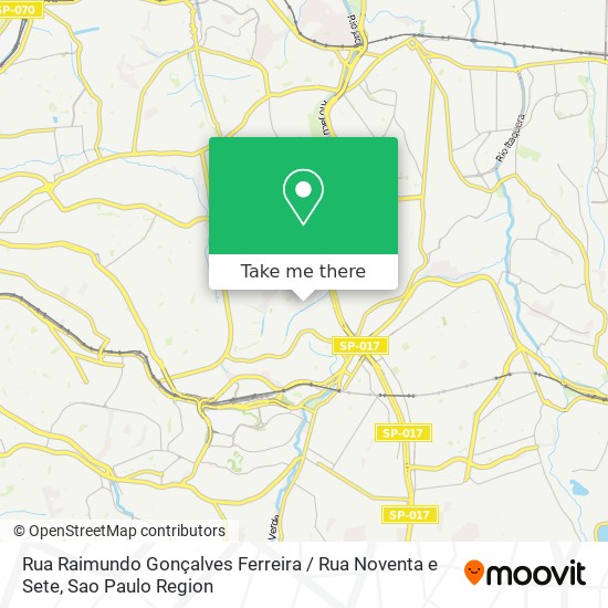 Mapa Rua Raimundo Gonçalves Ferreira / Rua Noventa e Sete