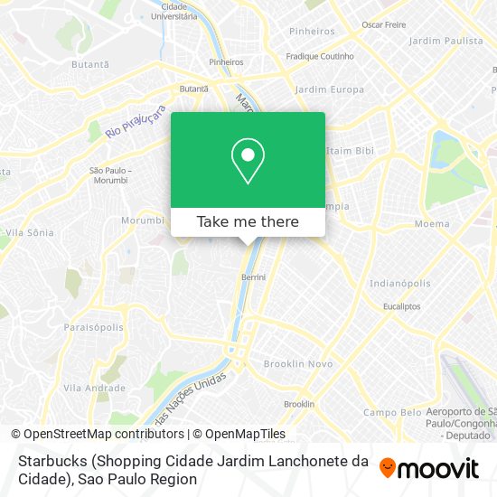 Mapa Starbucks (Shopping Cidade Jardim Lanchonete da Cidade)