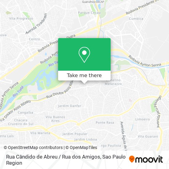 Mapa Rua Cândido de Abreu / Rua dos Amigos