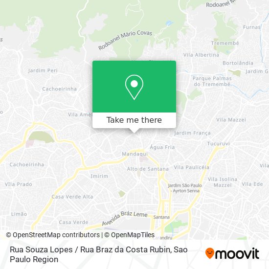 Mapa Rua Souza Lopes / Rua Braz da Costa Rubin