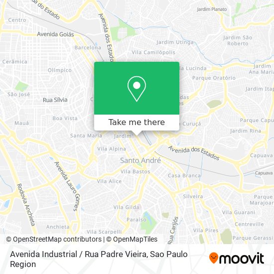Mapa Avenida Industrial / Rua Padre Vieira