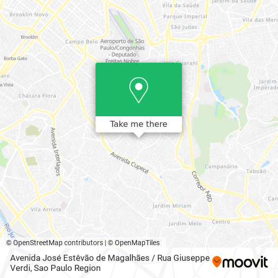 Mapa Avenida José Estêvão de Magalhães / Rua Giuseppe Verdi