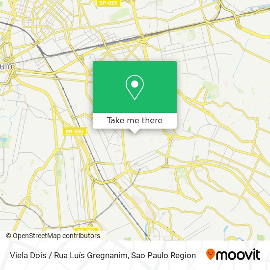 Mapa Viela Dois / Rua Luís Gregnanim