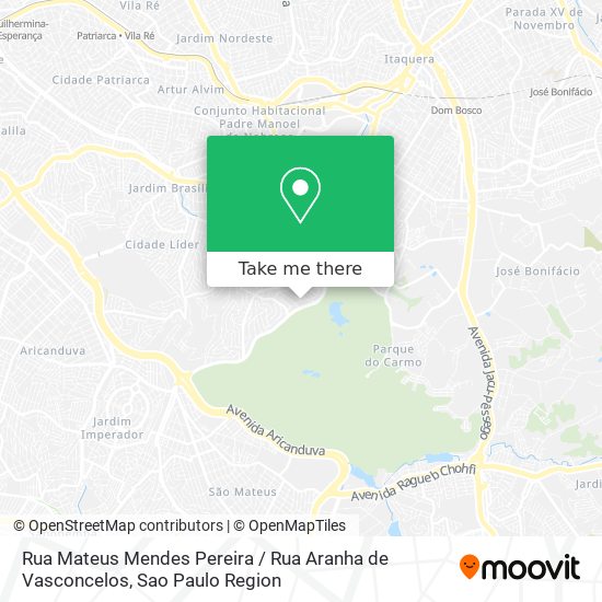Rua Mateus Mendes Pereira / Rua Aranha de Vasconcelos map