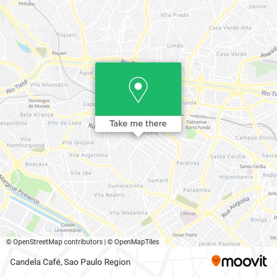 Candela Café map