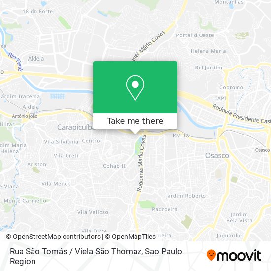 Rua São Tomás / Viela São Thomaz map