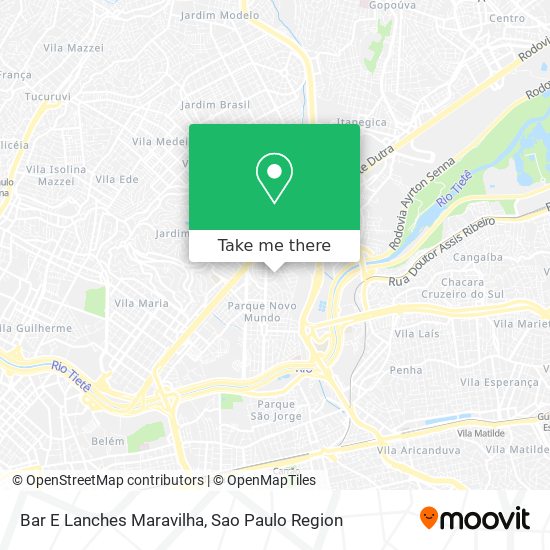 Mapa Bar E Lanches Maravilha