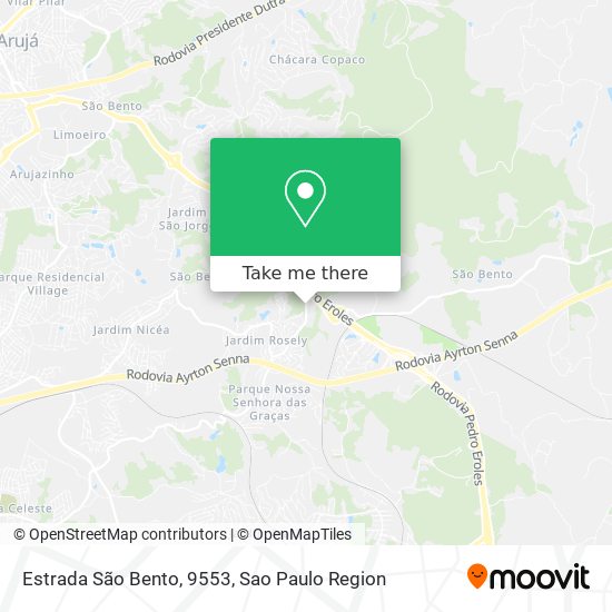 Mapa Estrada São Bento, 9553