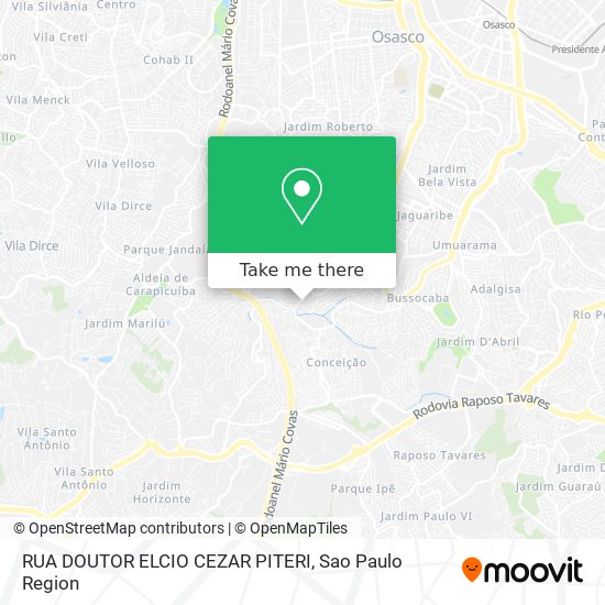 RUA DOUTOR ELCIO CEZAR PITERI map