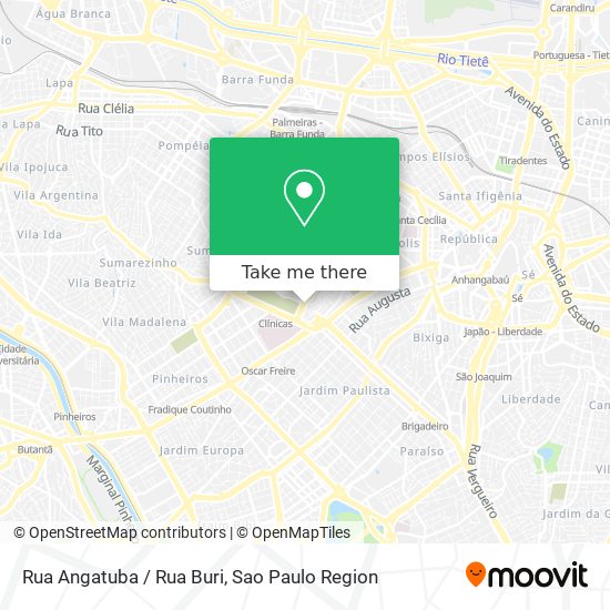 Mapa Rua Angatuba / Rua Buri