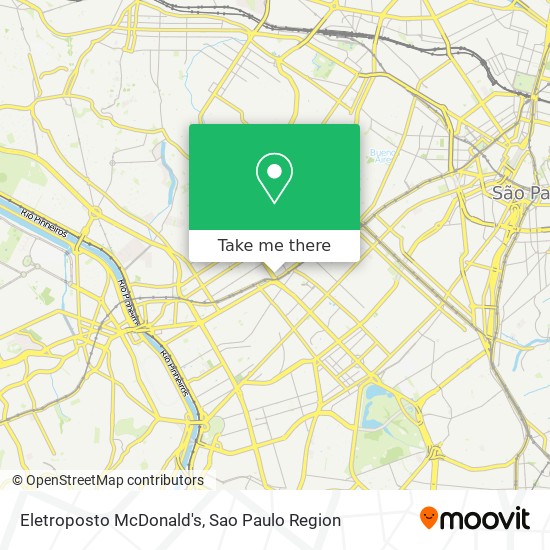 Eletroposto McDonald's map