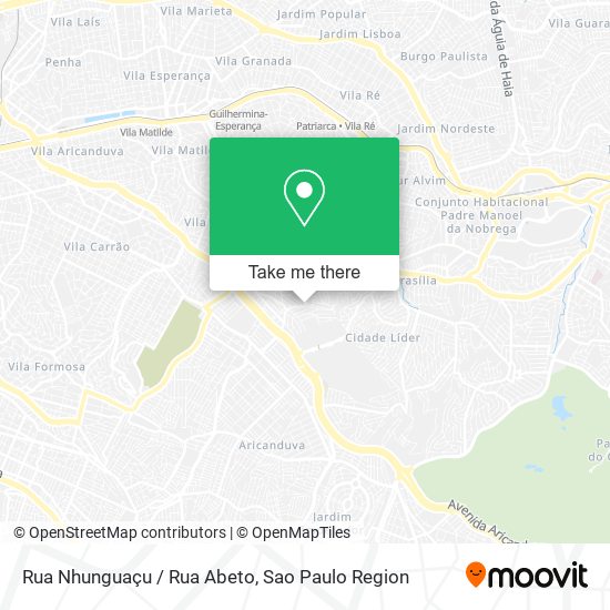 Mapa Rua Nhunguaçu / Rua Abeto