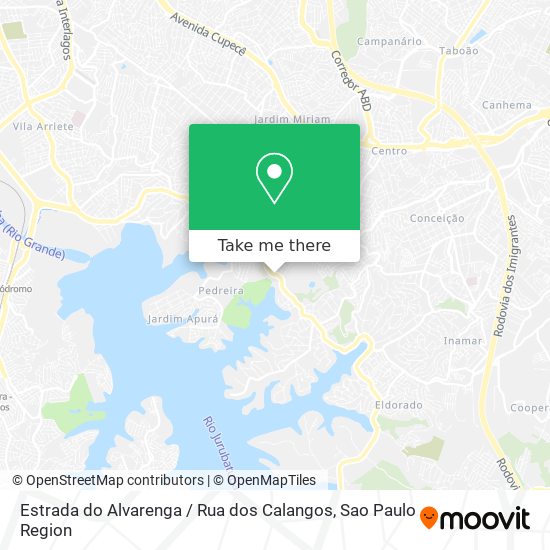 Mapa Estrada do Alvarenga / Rua dos Calangos
