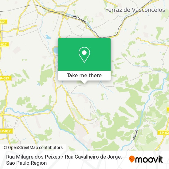 Mapa Rua Milagre dos Peixes / Rua Cavalheiro de Jorge