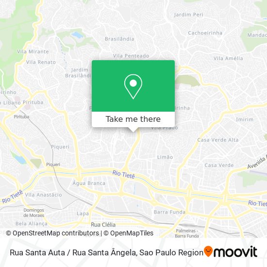 Mapa Rua Santa Auta / Rua Santa Ângela