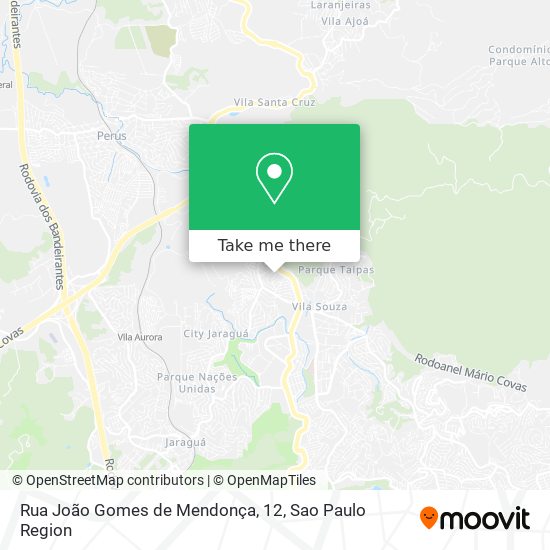 Mapa Rua João Gomes de Mendonça, 12