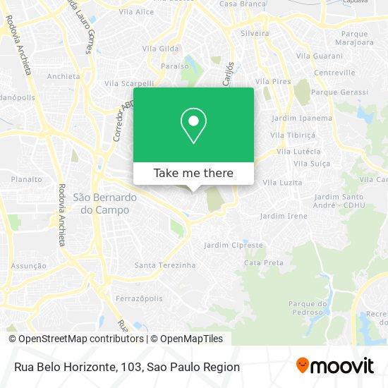 Mapa Rua Belo Horizonte, 103