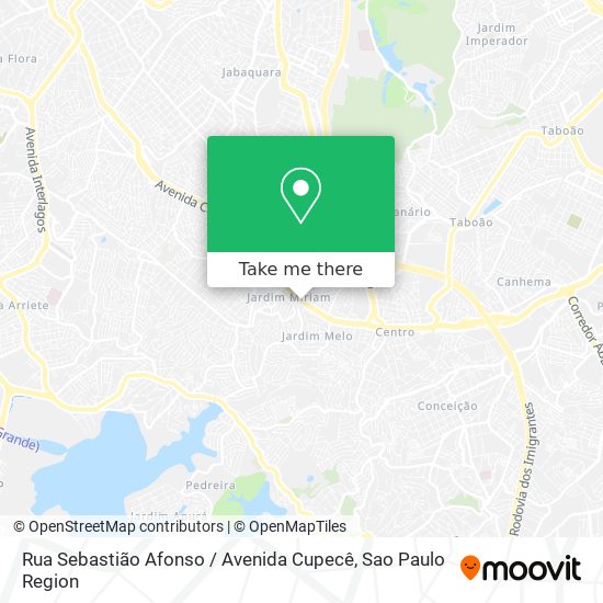 Mapa Rua Sebastião Afonso / Avenida Cupecê