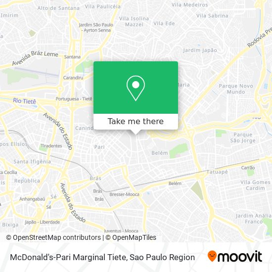 McDonald's-Pari Marginal Tiete map