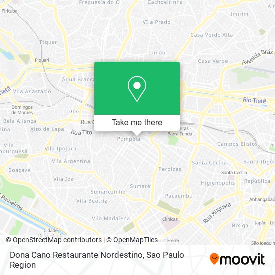Mapa Dona Cano Restaurante Nordestino