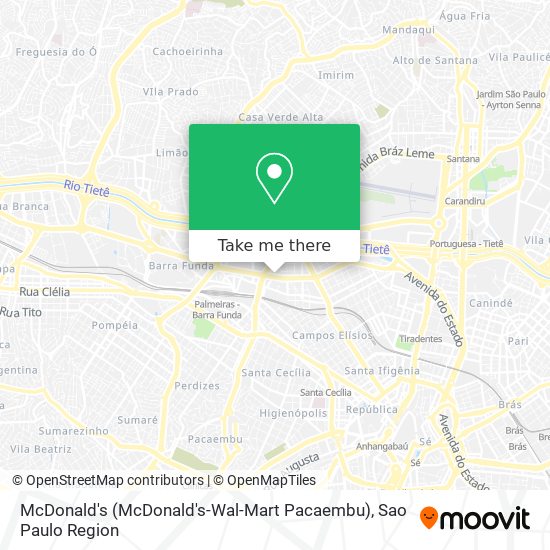 Mapa McDonald's (McDonald's-Wal-Mart Pacaembu)