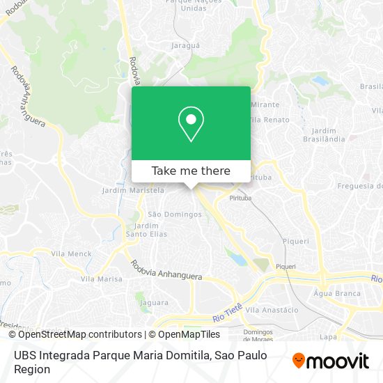 Mapa UBS Integrada Parque Maria Domitila