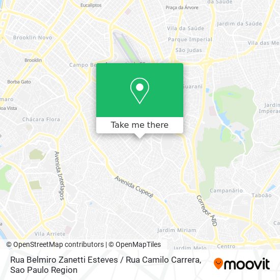 Rua Belmiro Zanetti Esteves / Rua Camilo Carrera map