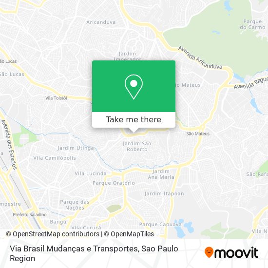 Via Brasil Mudanças e Transportes map