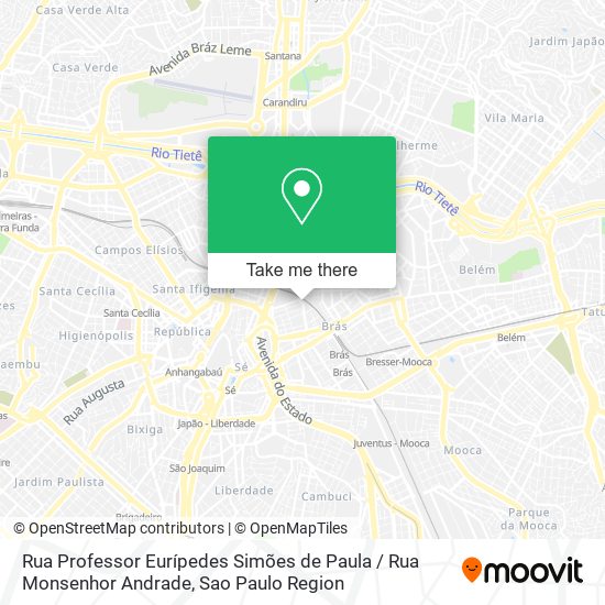 Mapa Rua Professor Eurípedes Simões de Paula / Rua Monsenhor Andrade