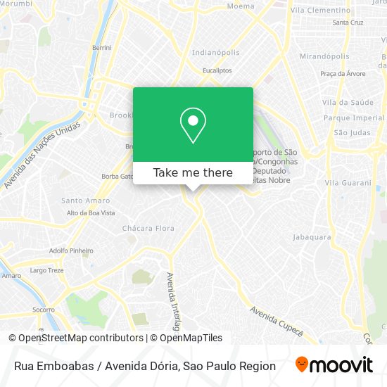 Mapa Rua Emboabas / Avenida Dória