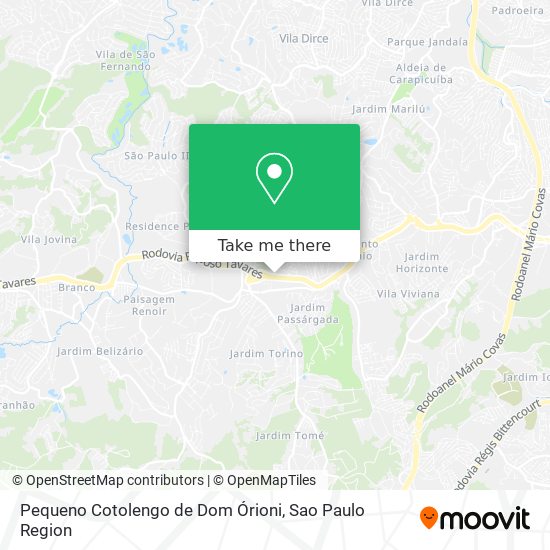 Pequeno Cotolengo de Dom Órioni map