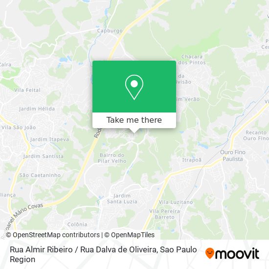 Mapa Rua Almir Ribeiro / Rua Dalva de Oliveira