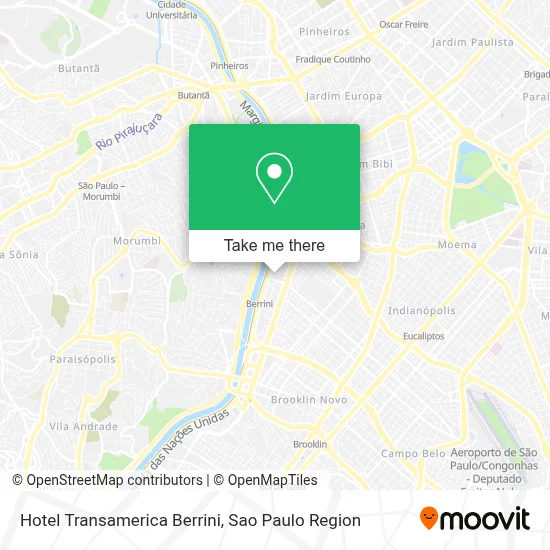 Hotel Transamerica Berrini map