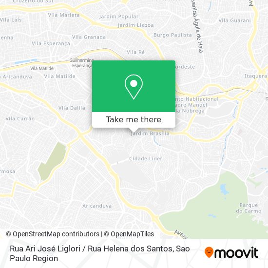 Mapa Rua Ari José Liglori / Rua Helena dos Santos